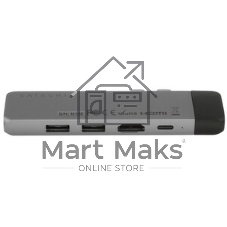 USB-концентратор Satechi ST-TCPHES, USB Type-C, USB 3.0/RJ-45/USB Type-C/HDMI/microSD, USB