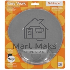 Коврик для мыши Defender гелевый Easy Work (серая лайкра) нескользящ.основа,260х225х5мм