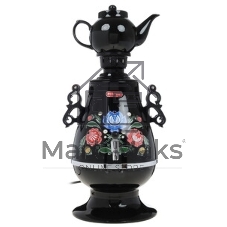 Самовар Centek CT-0091 B (черн+рисунок), 4.0л, 2300 Вт, поддерж.t + LED индикатор, керам заварник