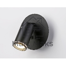 Настенный светильник с выключателем Ambrella light FW2463 BK черный GU10 max 12W+LED 4200K 7W D145*150