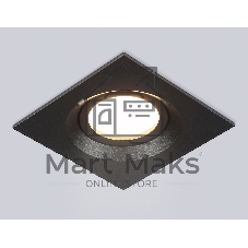 Встраиваемый поворотный точечный светильник Ambrella light TN102744 BK черный IP20 GU5.3 95*95*25