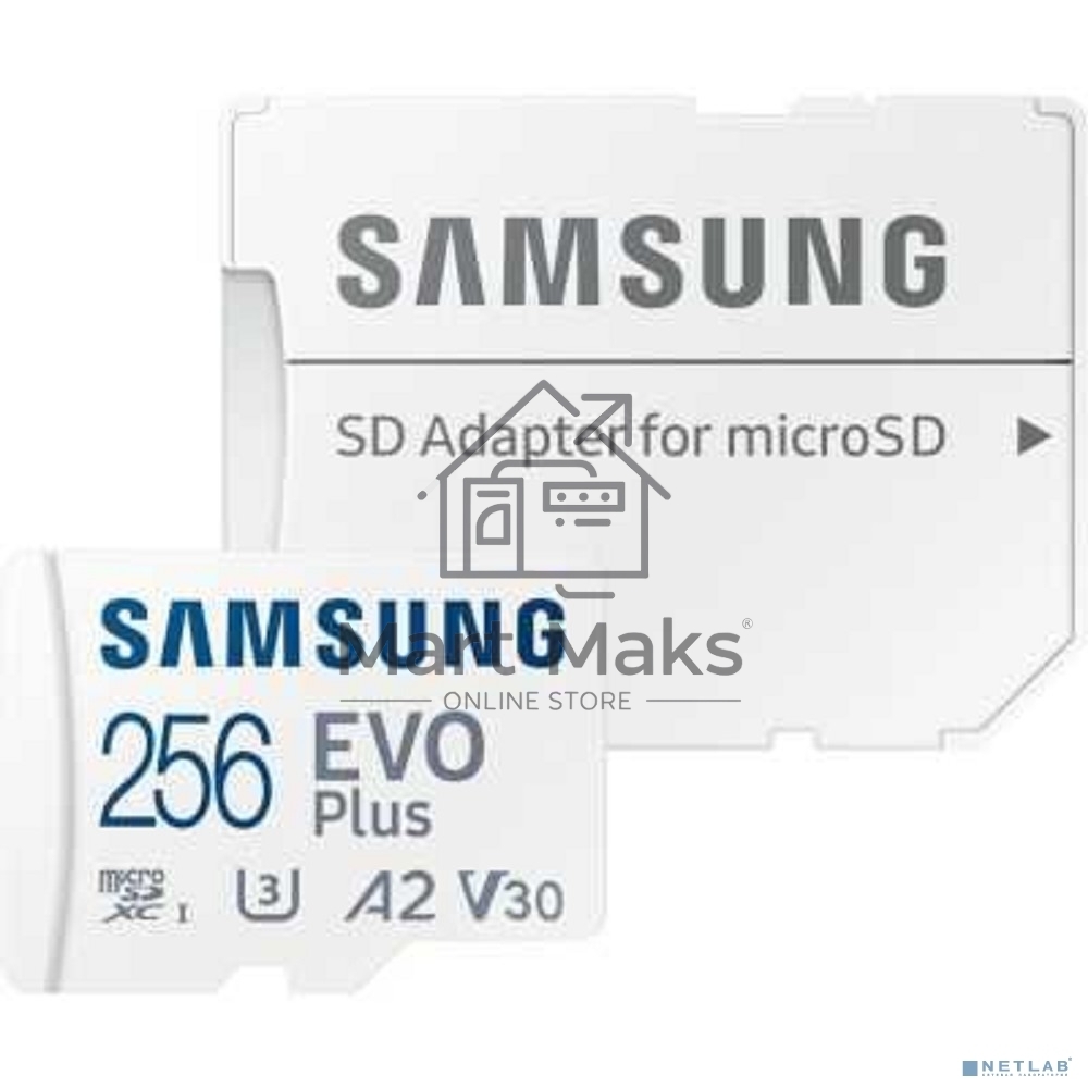 Флеш карта microSDXC 256Gb Samsung EVO Plus (R/W 160/90 Mb/s, adapter) (MB-MC256SA/APC)