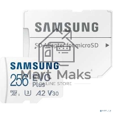 Флеш карта microSDXC 256Gb Samsung EVO Plus (R/W 160/90 Mb/s, adapter) (MB-MC256SA/APC)