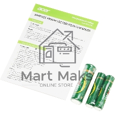 Комплект клавиатура + мышь Acer OCC205 беспроводной USB, 1200 dpi, зеленый/желтый