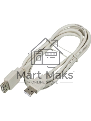 Кабель-удлинитель USB2.0 Ningbo USB A (m)/USB A (f) 1.8м (USB2.0-AM-AF-BR)