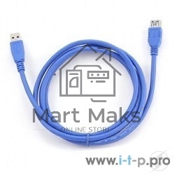 Кабель Gembird PRO CCP-USB3-AMAF-6, USB 3.0 кабель удлинительный 1.8м AM/AF позол. контакты, пакет