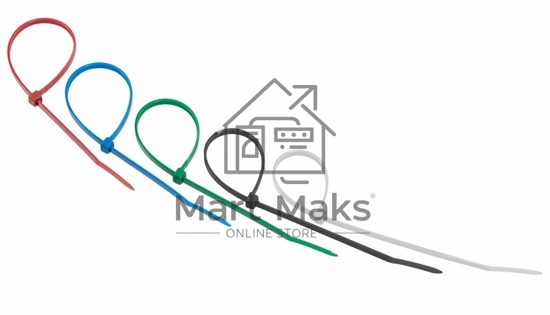 Хомут-стяжкa нeйлонoвая Rexant 200x3,6 мм, цветная, упаковка 25 шт.