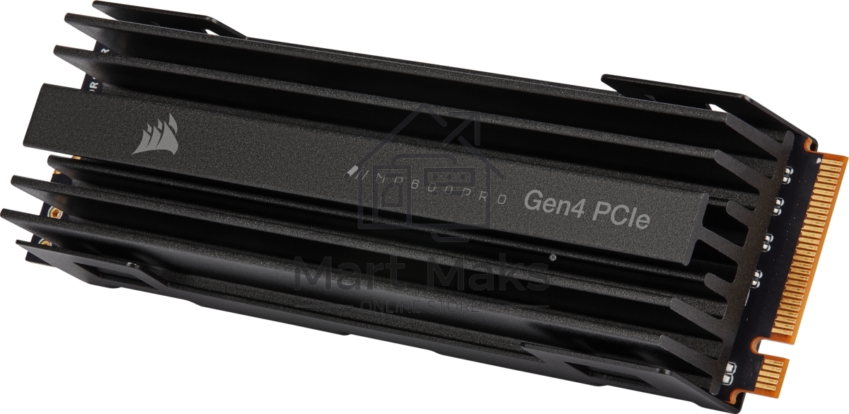 Накопитель SSD Corsair MP600 PRO, 2Tb, M.2 2280, PCIe 4.0 x4, NVMe, R/W 7000/6550, с радиатором