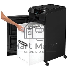 Шредер Fellowes AutoMax 600M черный (секр.P-5)/фрагменты/600лист./83лтр./скрепки/скобы/пл.карты
