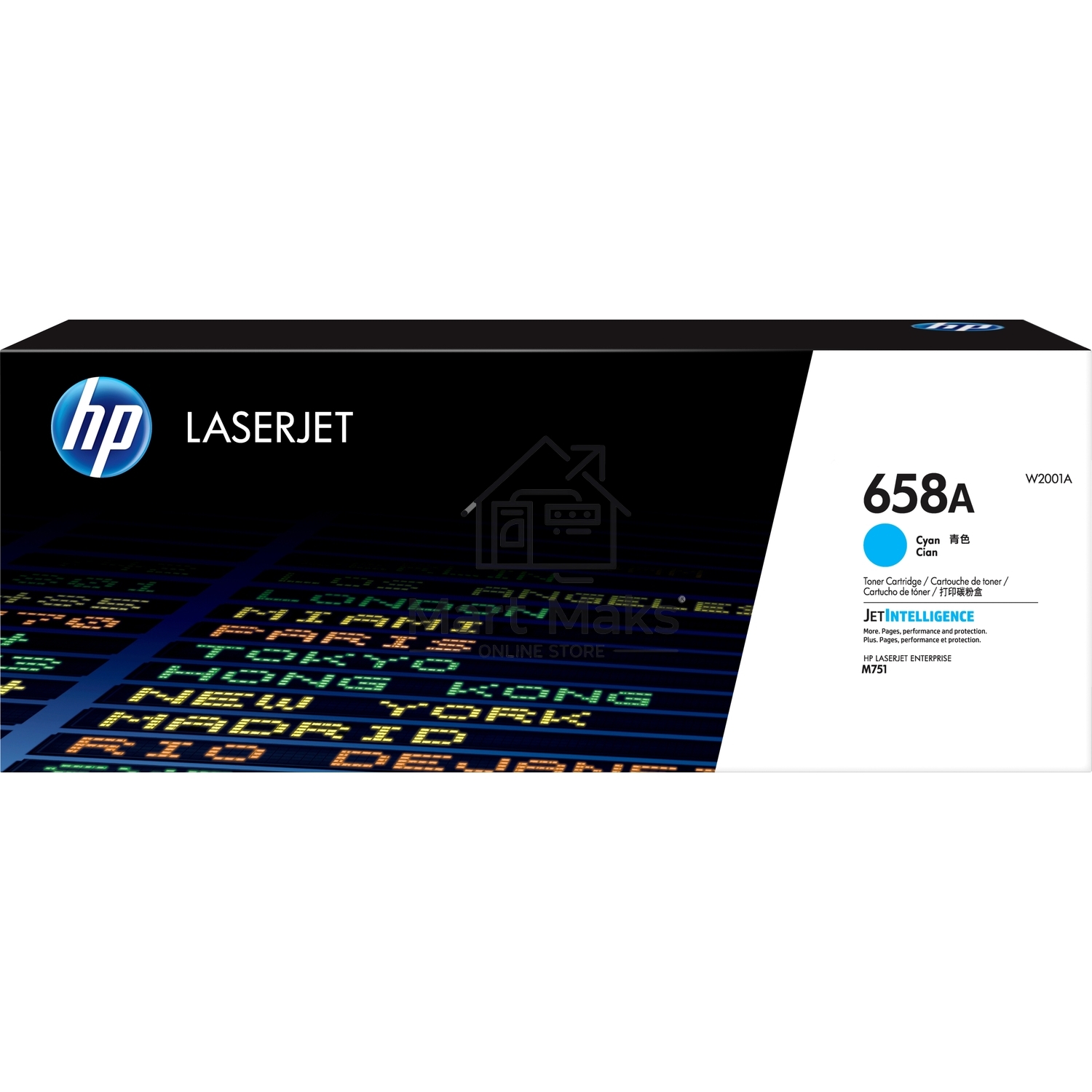 Картридж лазерный HP 658A W2001A голубой для HP CLJ Enterprise M751 (6000стр.)