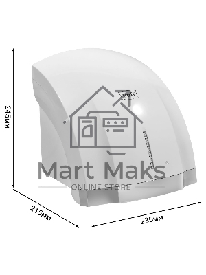 Сушилка для рук Puff 8819 1800Вт белый