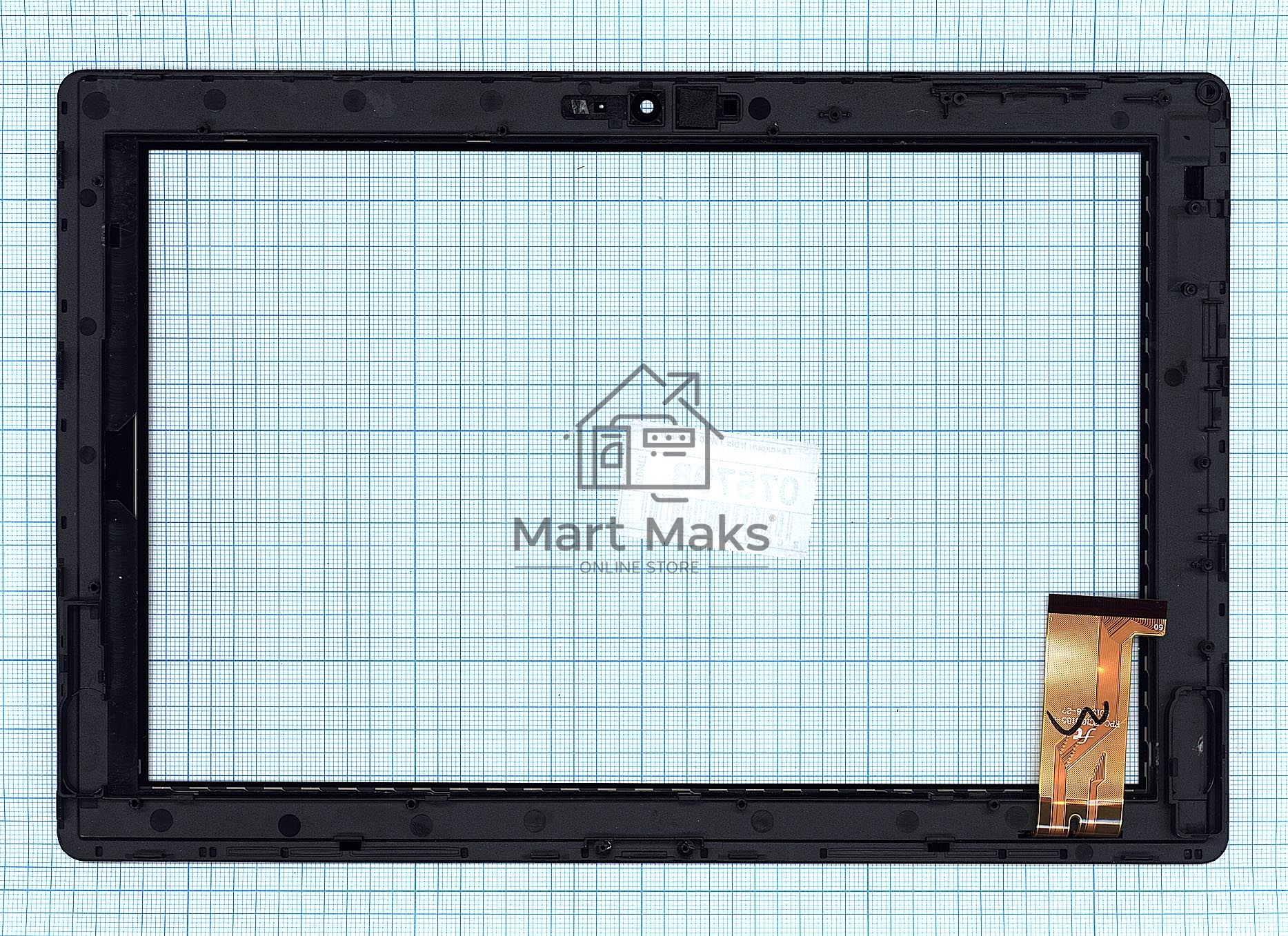 Сенсорное стекло (тачскрин) для Irbis TW30. черное с рамкой