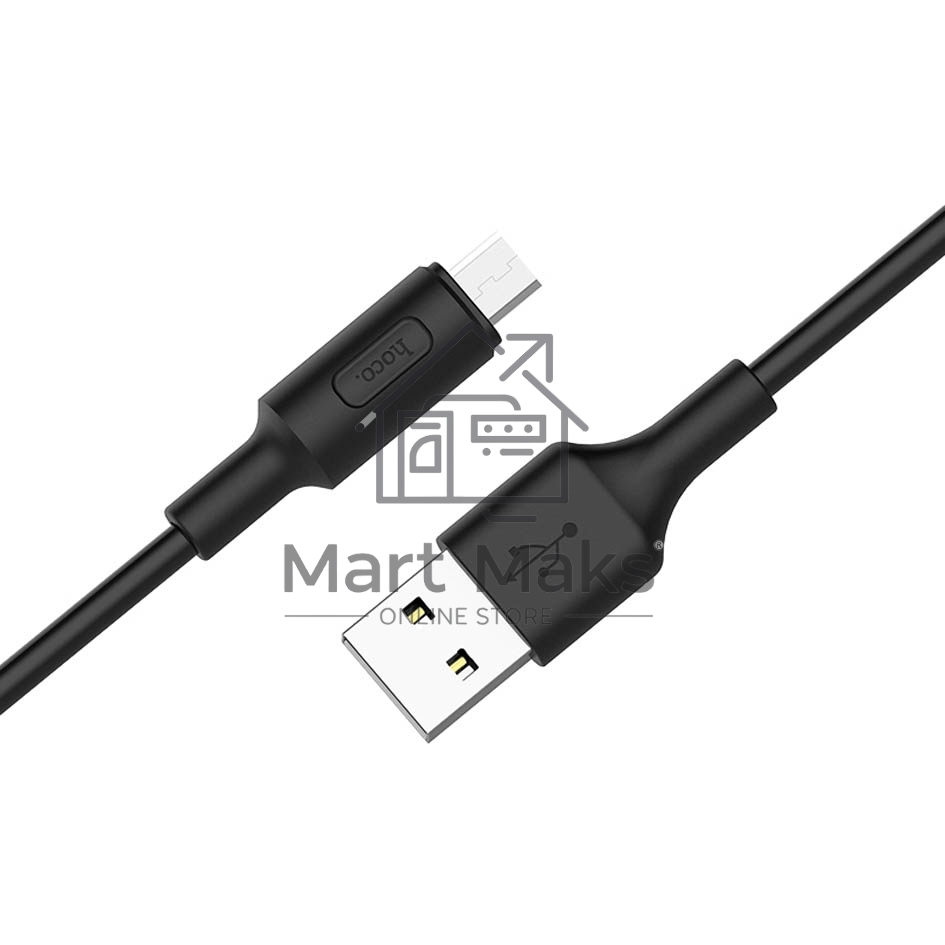 Кабель USB 2.0 hoco X25, AM/microBM, белый, 1м