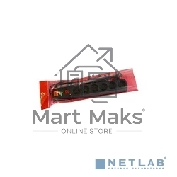Сетевой фильтр Most LR 1.7м (6 розеток) черный (коробка)