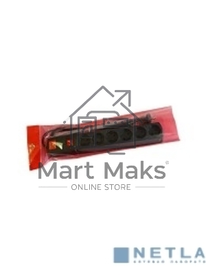 Сетевой фильтр Most LR 1.7м (6 розеток) черный (коробка)