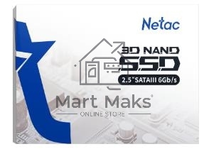 Накопитель SSD Netac SSD N600S 4TB 2.5 SATAIII 3D NAND, 7mm, R/W up to 545/500MB/s, TBW 2000TB, 5y wty