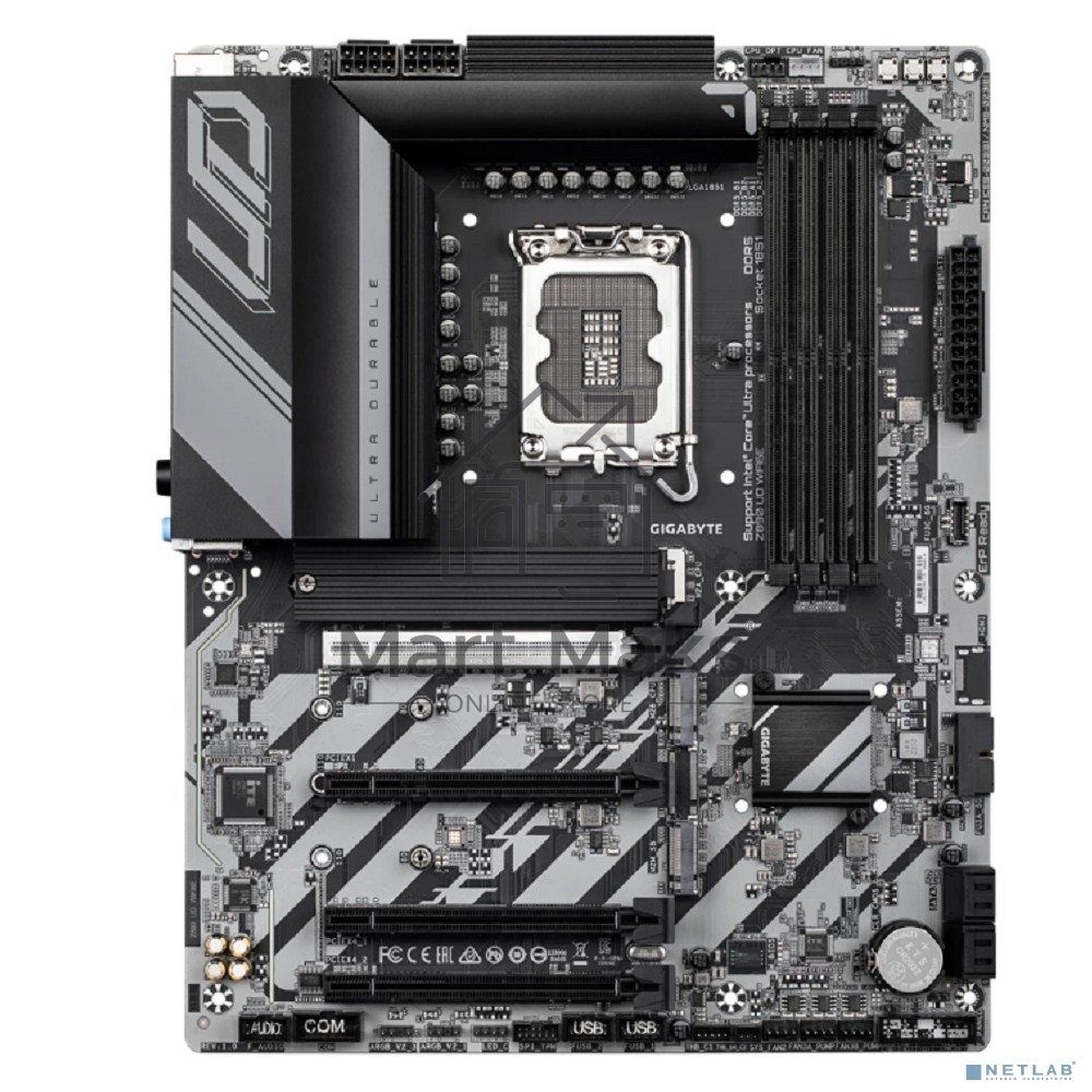 Материнская плата Gigabyte Z890 UD WIFI6E, LGA 1851, Intel Z890, 4xDDR5, 4xSATA, 3xM.2, 1xPCIe 5.0 x16, 2xPCIe 4.0 x4, 1xPCIe 4.0 x1, 1xDP, 1xUSB-C, 1x 2.5Gb LAN, 4xUSB-A 3.2 Gen 1, 1xUSB-A 3.2 Gen 2, 4xUSB-A 2.0, 1xUSB4, 3x3.5 мм, 7.1, ATX