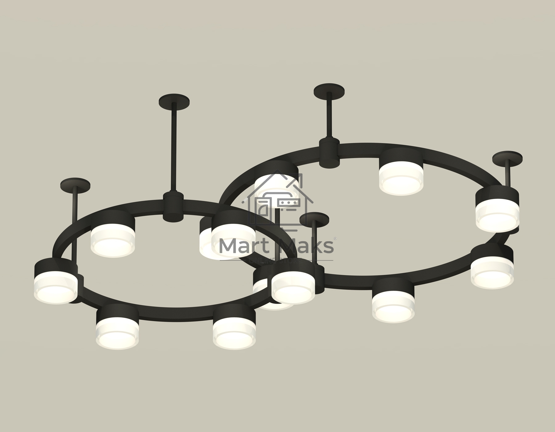 Светильник Ambrella light XR92221002/13 SBK/FR черный песок/белый матовый GX53 (A9222, A9227, C9238, C9232, N8401)