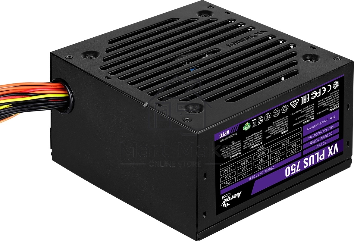 Блок питания Aerocool / Formula VX-750 PLUS, 750Вт 120мм, черный