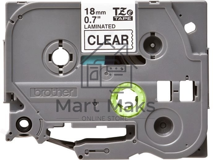 Картридж Brother TZ-E141 18 мм, 8 м, черный шрифт, прозрачный фон, для BROTHER P-Touch
