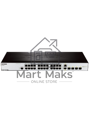 Коммутатор управляемый 2 уровня D-Link DES-3200-28/C1A с 24 портами 10/100BASE-T + 2 комбо-портами 1000Base-T/SFP