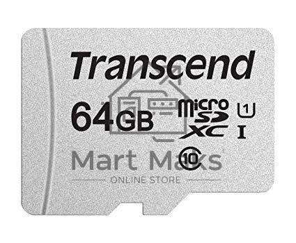 Флеш карта microSD 64GB Transcend microSDXC Class 10 UHS-I U1, (без адаптера), TLC