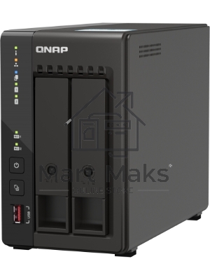 SMB QNAP TS-253E-8G NAS, 2-tray w/o HDD. 2xHDMI-port. 4-core Celeron J6412 2-2.6 GHz, 8Gb DDR, 2x2.5Gb LAN, 2 x M.2 2280 PCIe Gen 3 x2, 2x USB 3.2 Gen 2 (10Gbps) Port, 2x USB 2.0 port