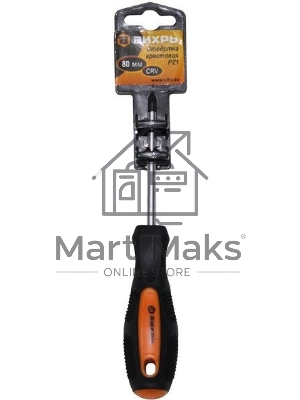 Отвертка крестовая ВИХРЬ PZ1, 80 мм