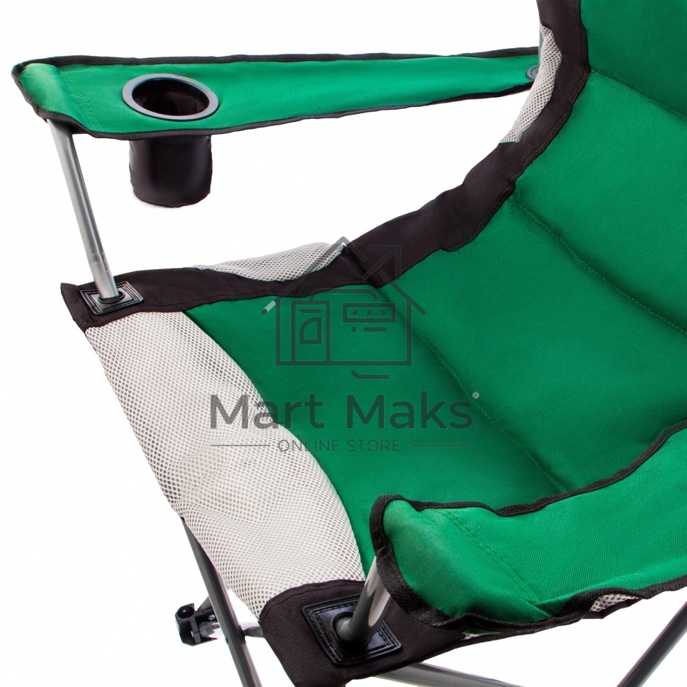 Кресло складное с подлокотниками и подстаканником 60x60x110/92 см, Camping Palisad