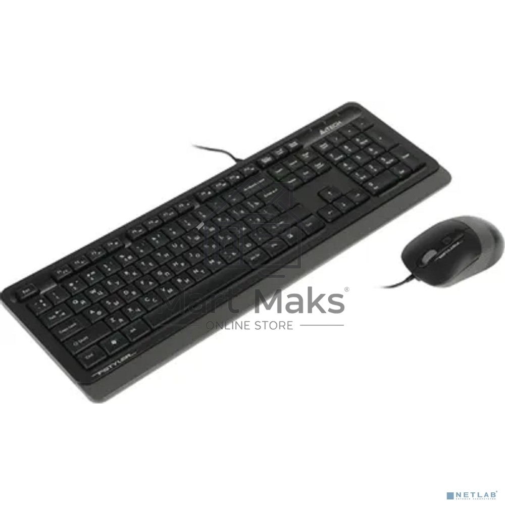 Клавиатура + мышь A4 Fstyler F1010 клав:черный/серый мышь:черный/серый USB Multimedia