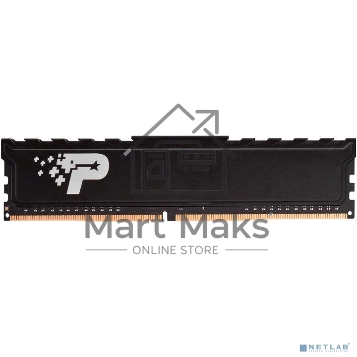 Оперативная память Patriot Signature Premium, DDR4, 16GB (1x16 GB), 2666 MHz, CL19, DIMM, радиатор, черный