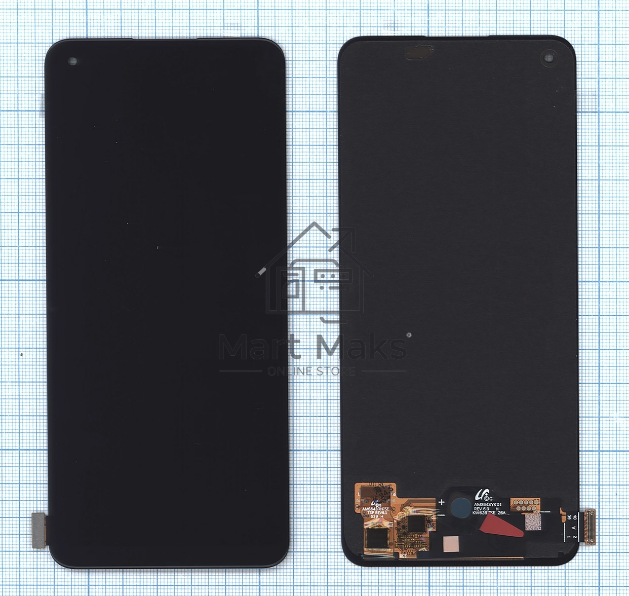 Дисплей (модуль) для Realme 10 в сборе с тачскрином (OLED) черный