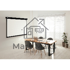 Экран Cactus 150x150см Wallscreen CS-PSW-150X150-BK 1:1 настенно-потолочный рулонный черный