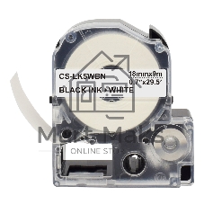 Картридж ленточный Cactus CS-LK5WBN черный шрифт, белый фон (18 мм, 9 м) для Epson LW300/LW400/LW700/LW600P/LW1000P