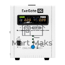 Стабилизатор напряжения ExeGate Expert Turbo AST-3000 (3000ВА, вход 80-260В, цветной дисплей, выход 220В±8%, КПД 98%, 5 уровней защиты, метал. корпус, 2*Schuko+клем.колодка, RTL)