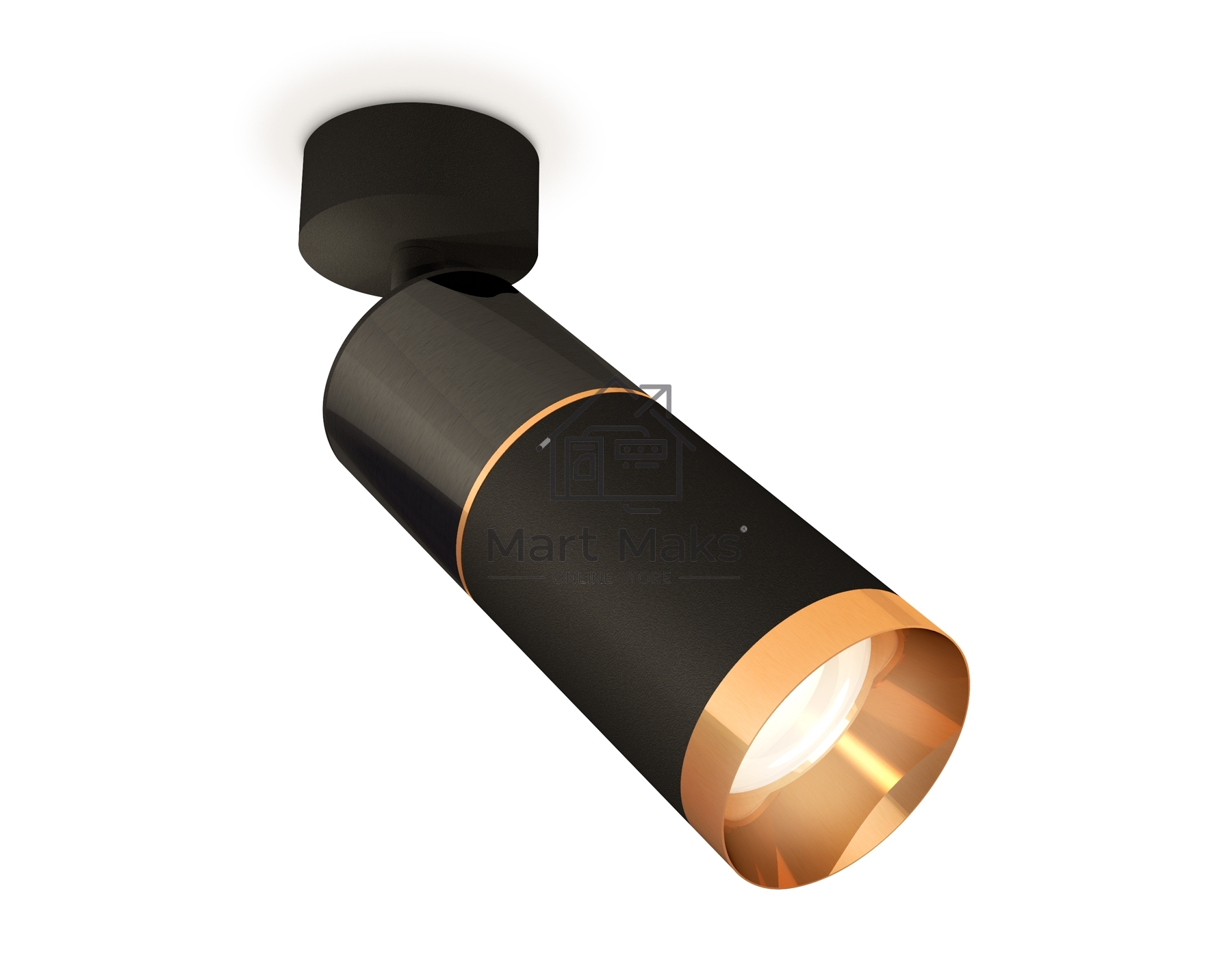 Светильник Ambrella Light XM6313014 SBK/DCH/PYG черный хром/черный песок/золото желтое полированное MR16 GU5.3