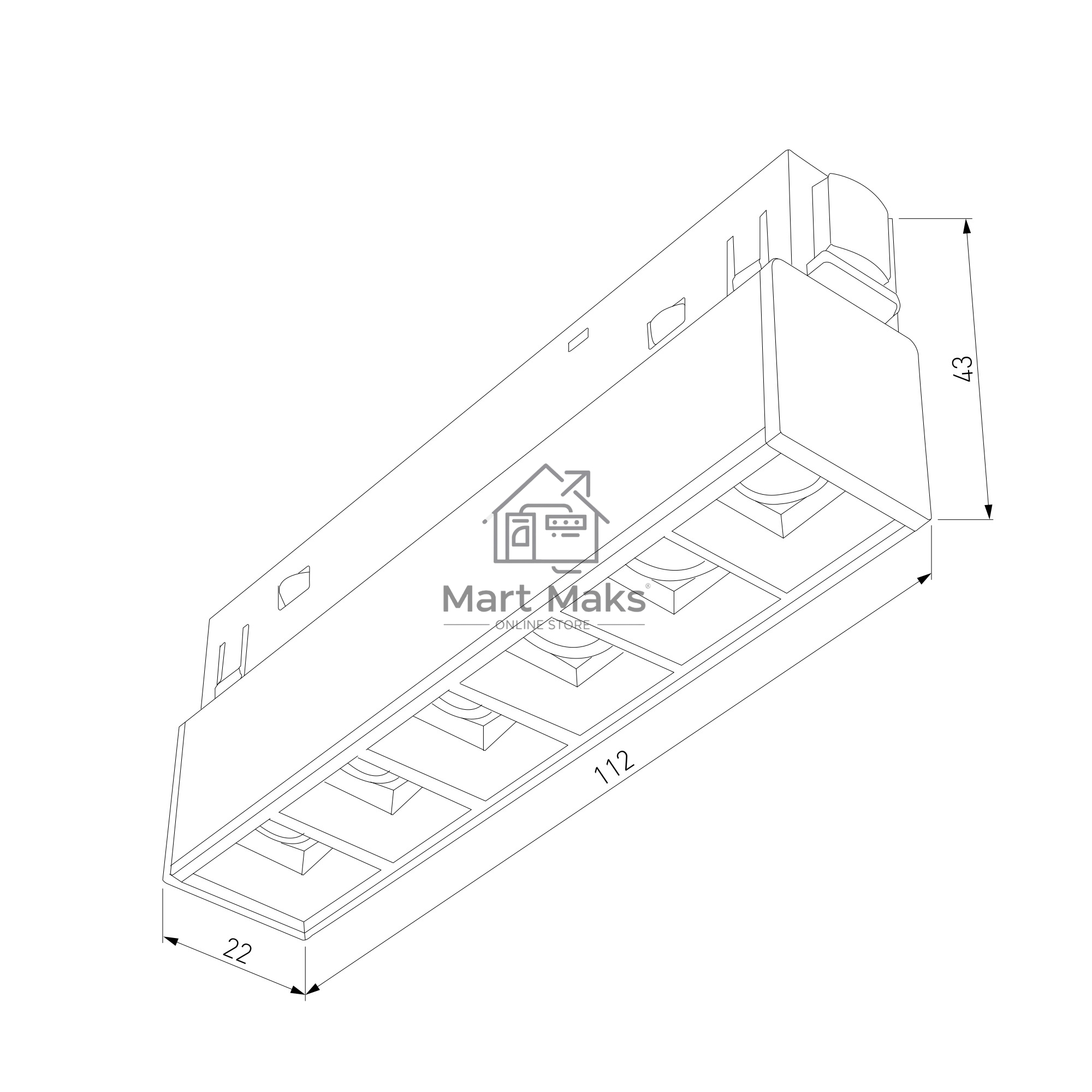 Трековый светильник Slim Magnetic 6W 4000K Artas (чёрный/золото) 85101/01