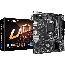 Материнская плата GIGABYTE H610M S2H V3 DDR4, LGA1700, Intel H610, 2xDDR4, 4xSATA, 1xM.2, 1xPCIe 4.0 x16, DisplayPort, HDMI, D-Sub, 1x1Gb LAN, 3x3.5 мм, 7.1, microATX