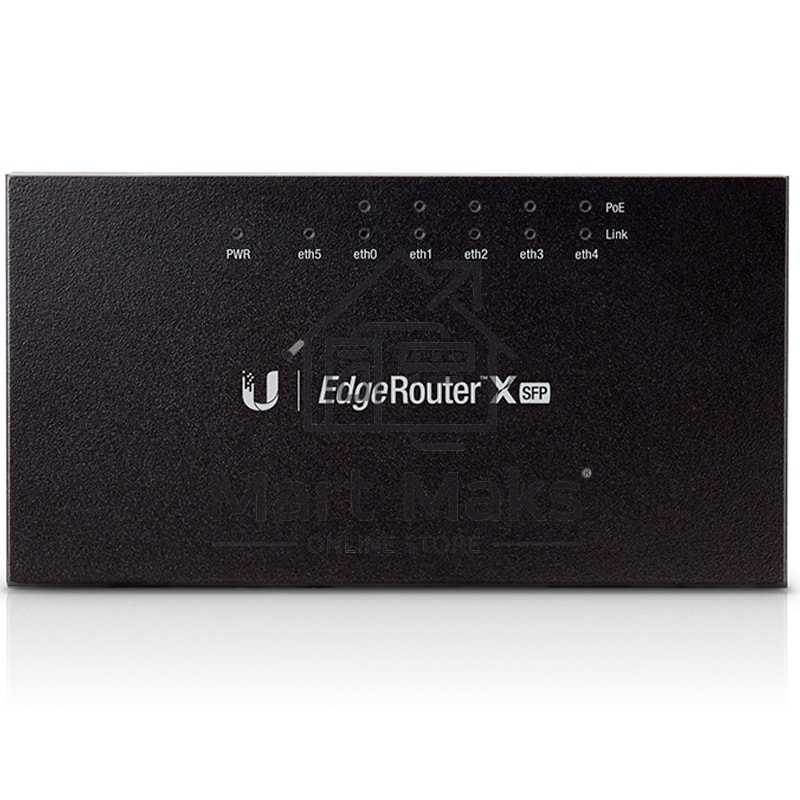 Сетевое оборудование UBIQUITI ER-X-SFP Маршрутизатор 5x Ethernet, 1x SFP, раздача PoE