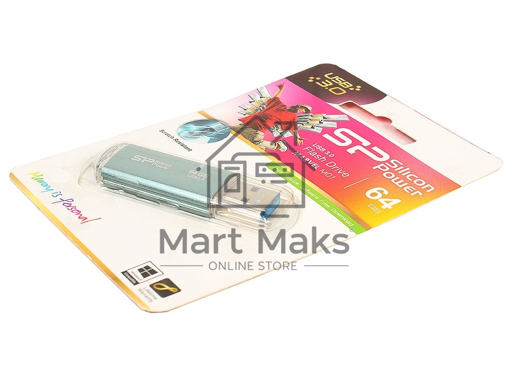 Флешка USB R/W R/W 64Gb Marvel M01 SP064GBUF3M01V1B USB3.0 синий