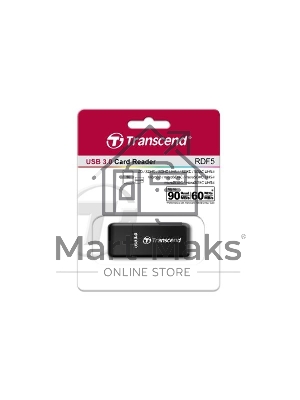 Кард-ридер Transcend RDF5/черный/microSD/microSDHC/microSDXC/SD/USB 3.0/пластик