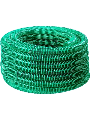 Шланг ЗУБР напорно-всасывающий со спиралью ПВХ, 3 атм, 25мм х 30м