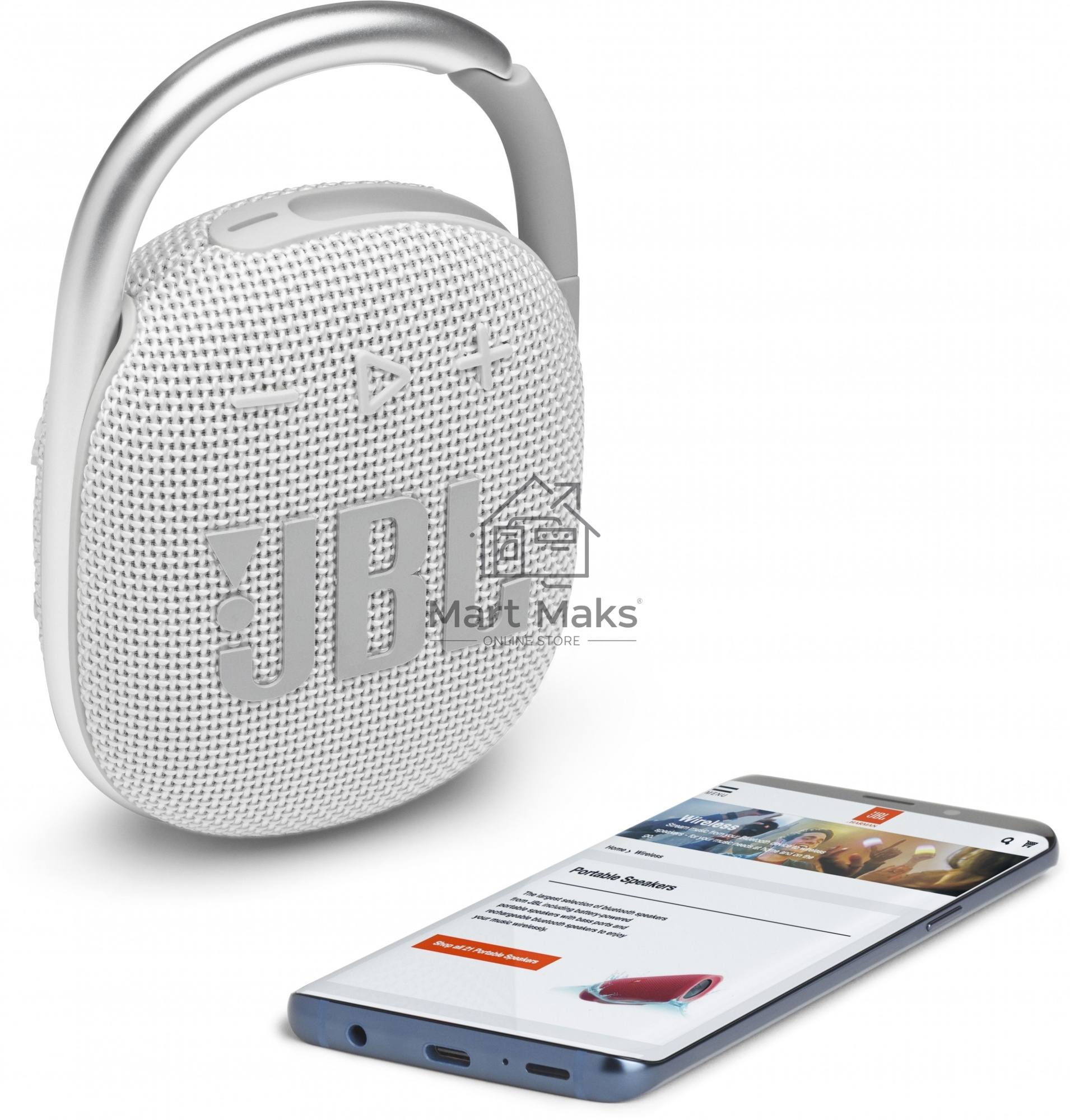 Портативная акустическая система JBL CLIP 4, белый