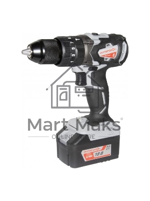 Дрель-шуруповерт ИНТЕРСКОЛ ДАУ-13/18В, Аккумуляторный, 18В, Ударный, Кейс