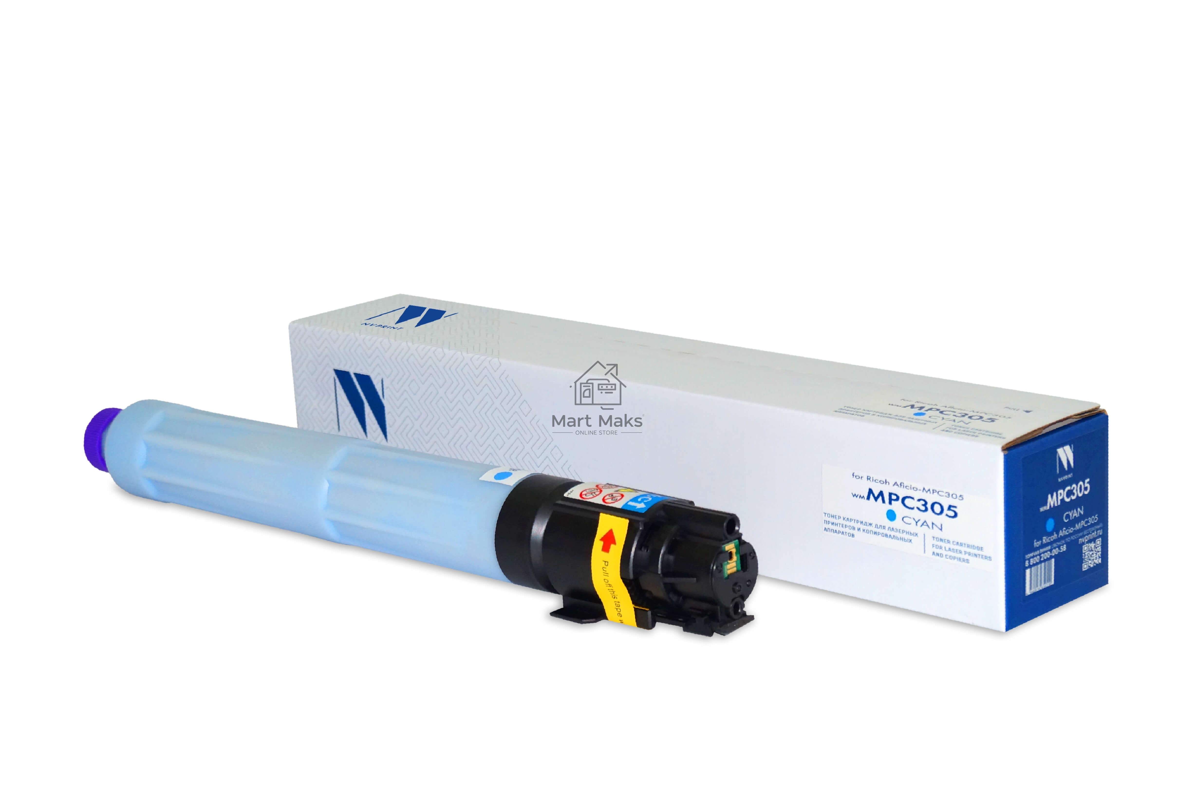 Картридж NVPrint совместимый NV-MPC305 Голубой для Ricoh Aficio-MPC305 (4000k)