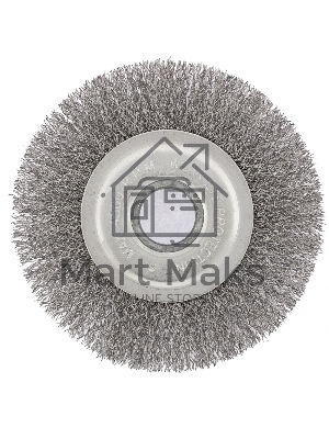 Щетка для УШМ СИБРТЕХ, 125 мм посадка 22,2 мм плоская, витая проволока 0,3 мм 746567