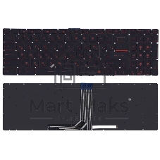 Клавиатура для ноутбука MSI GT72 GS60 GS70 GP62 GL72 GE72 черная с красной подсветкой