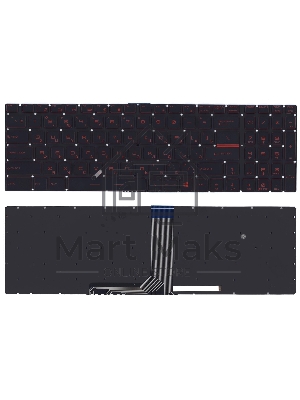 Клавиатура для ноутбука MSI GT72 GS60 GS70 GP62 GL72 GE72 черная с красной подсветкой Клавиатура для ноутбука MSI GT72 GS60 GS70 GP62 GL72 GE72 черная с красной подсветкой