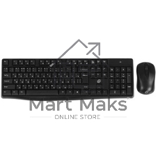 Комплект клавиатура+мышь Oklick S260W беспроводной, USB, 1600 DPI, чёрный