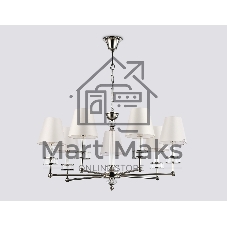 Люстра Ambrella light LH71003/7 BN/WH никель/белый E14*7 max 40W D820*1130